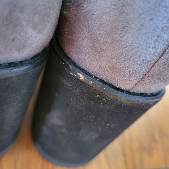 Eileen‎ Fisher Taupe Leather Suede Wedge Ankle Boots Zipper 8.5 ALTO - Picture 8 of 10